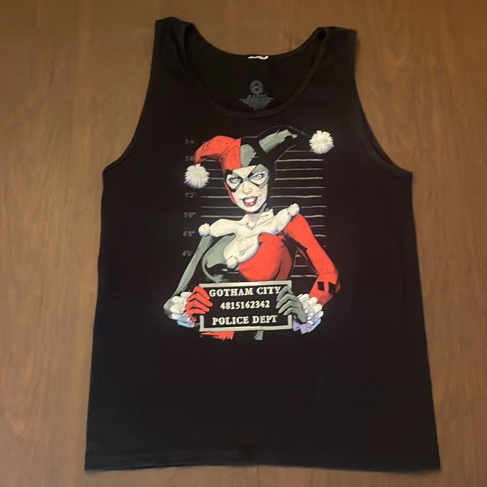 👕 Harley Quinn DC comics unisex black sleeveless shirt
